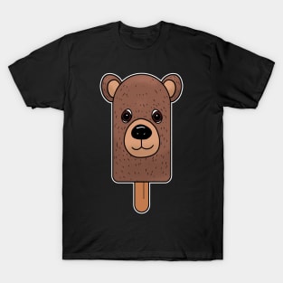 Animal Popsicle Brown Bear Ice Cream Summer Gift T-Shirt